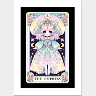 The Empress Tarot Card Kawaii Cute Pastel Goth Anime Posters and Art